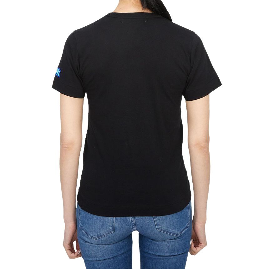 (WMNS) COMME des GARCONS PLAY FW25 Double Heart T-Shirt 'Black' AZ-T327-051-1