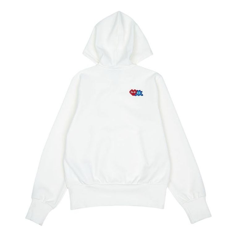 (WMNS) COMME des GARCONS PLAY FW25 x Invader Zipped Hoodie 'White' AZ-T333-051-3