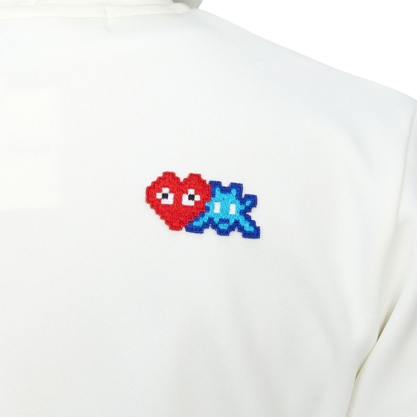 (WMNS) COMME des GARCONS PLAY FW25 x Invader Zipped Hoodie 'White' AZ-T333-051-3