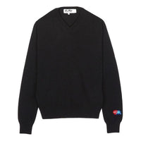 COMME des GARCONS PLAY FW25 x Invader Double Pixel Heart Knitwear 'Black' AZ-N086-051-1