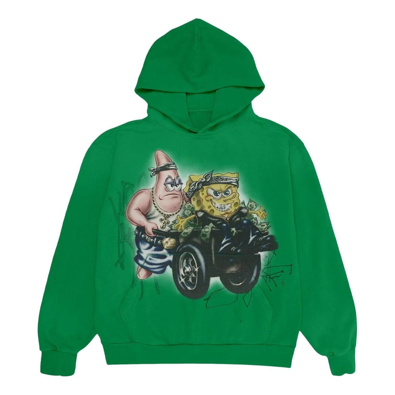 Cactus Jack by Travis Scott x Spongebob Fancy Life Hoodie 'Green' 01945-10004CJBTSX-GREE