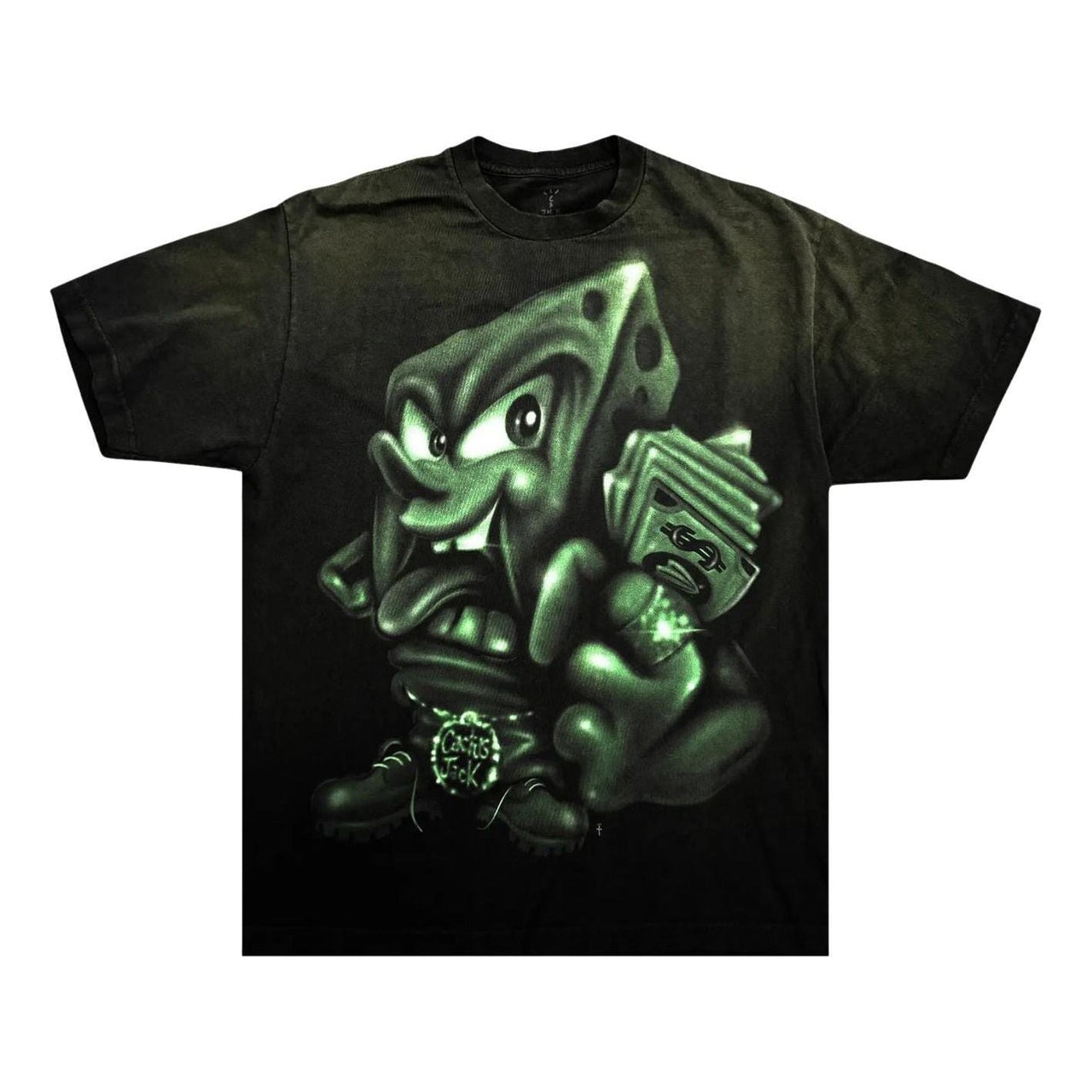 Cactus Jack by Travis Scott x Spongebob Mr Krabs T-Shirt 'Black' 01945-10004CJBTSX-BLAC-220