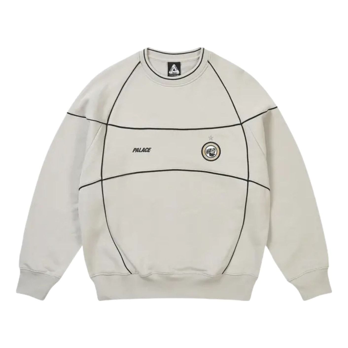 Palace Pro Team Piped Crew 'Concrete Grey' P30CS010