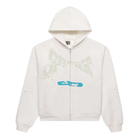Sp5der T&F Zip Up Hoodies 'White' ST049SS26WHT