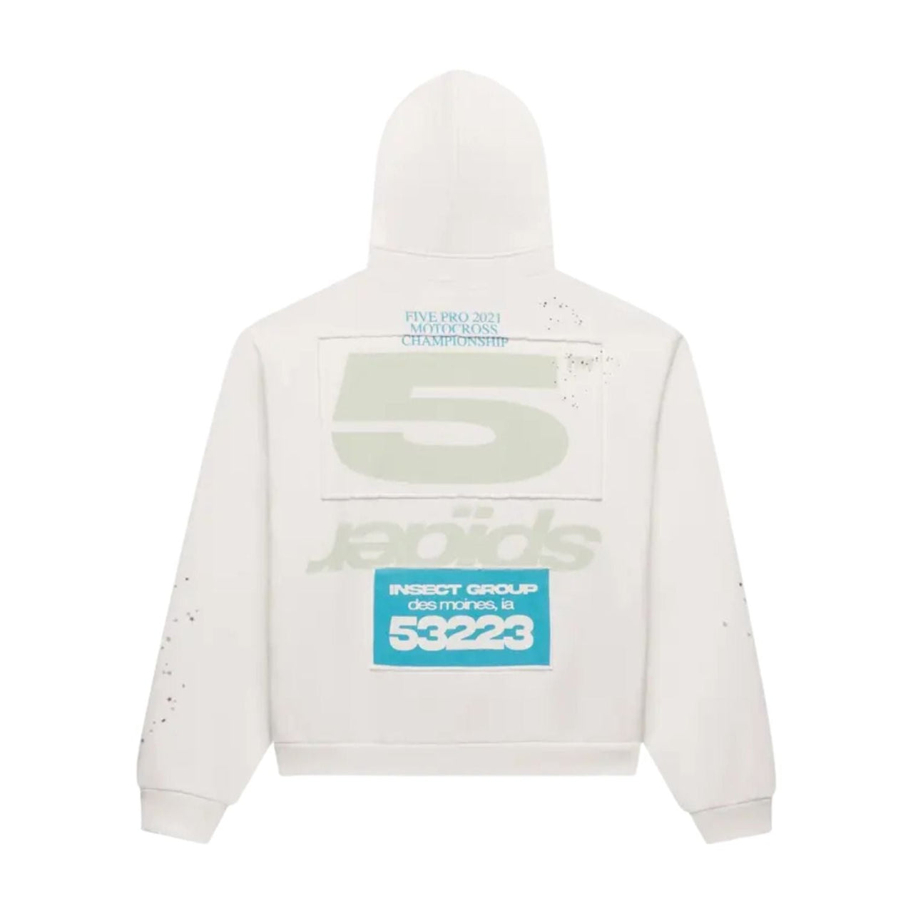 Sp5der T&F Zip Up Hoodies 'White' ST049SS26WHT