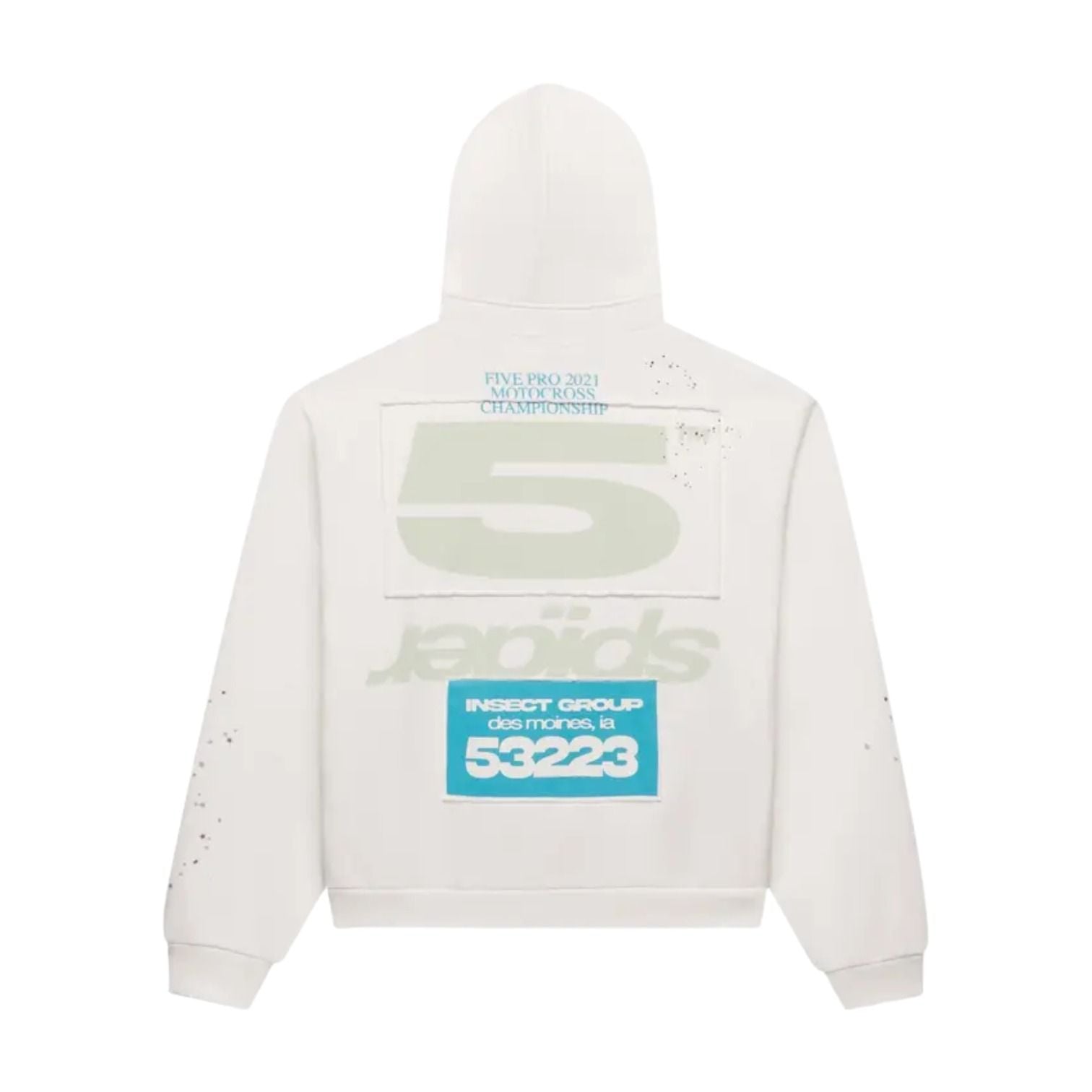 Sp5der T&F Zip Up Hoodies 'White' ST049SS26WHT