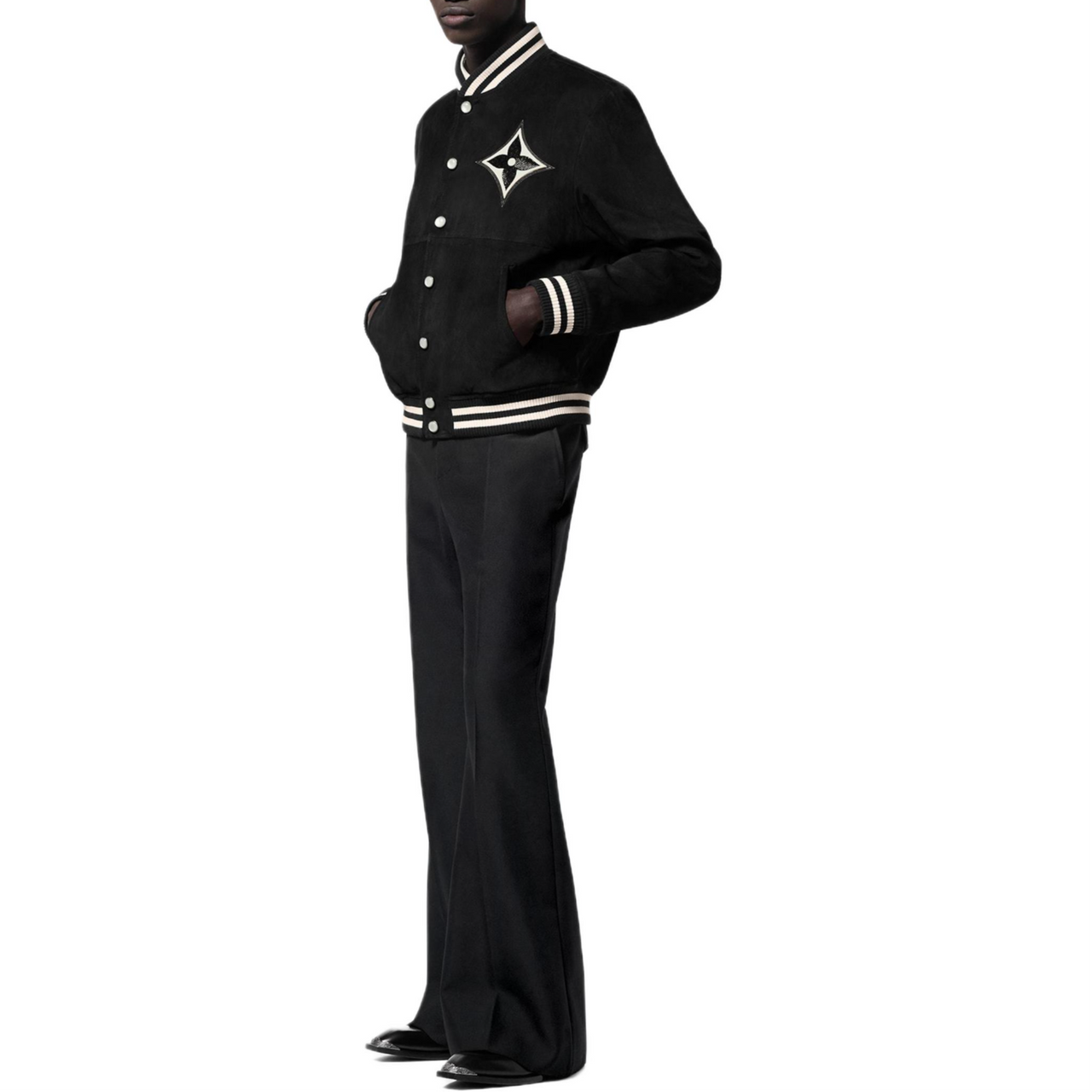 LOUIS VUITTON Embellished Lambskin Bomber Blouson