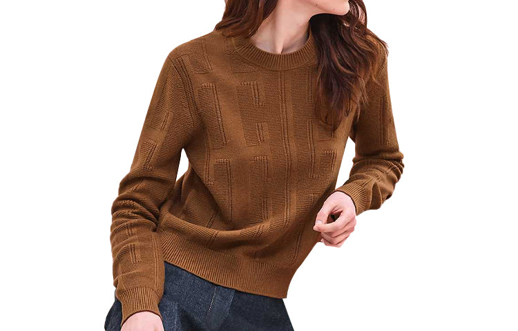 HERMES Knitwear Women's Smoky Brown