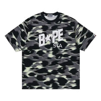 A Bathing Ape Screen Camo STA Logo Relaxed Fit T-Shirt 'Black' 1M30-109-304-BLACK