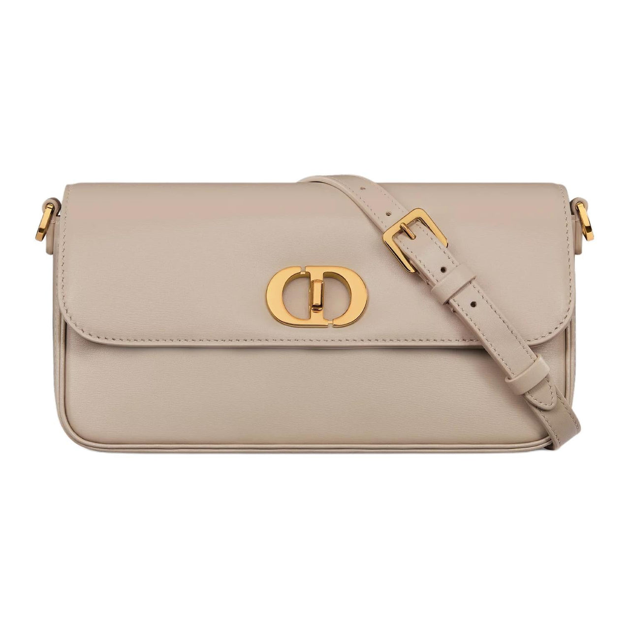 DIOR Calfskin Leather Shoulder Bag, Crossbody Bag Mini Women's Greige