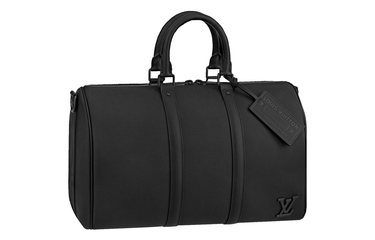 LOUIS VUITTON Keepall Aerogram Cow Leather Monkey Bag Portable Crossbody Bag Shoulder Bag Men's Black