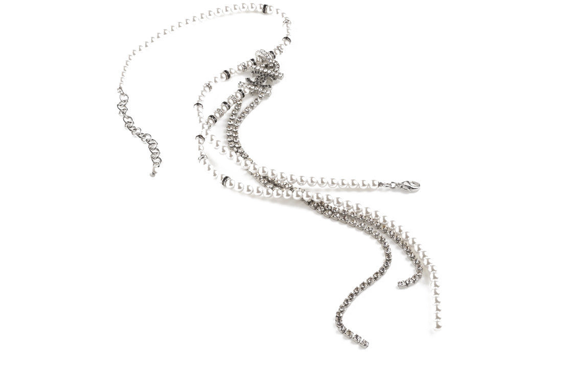 CHANEL Necklaces Women's Silver