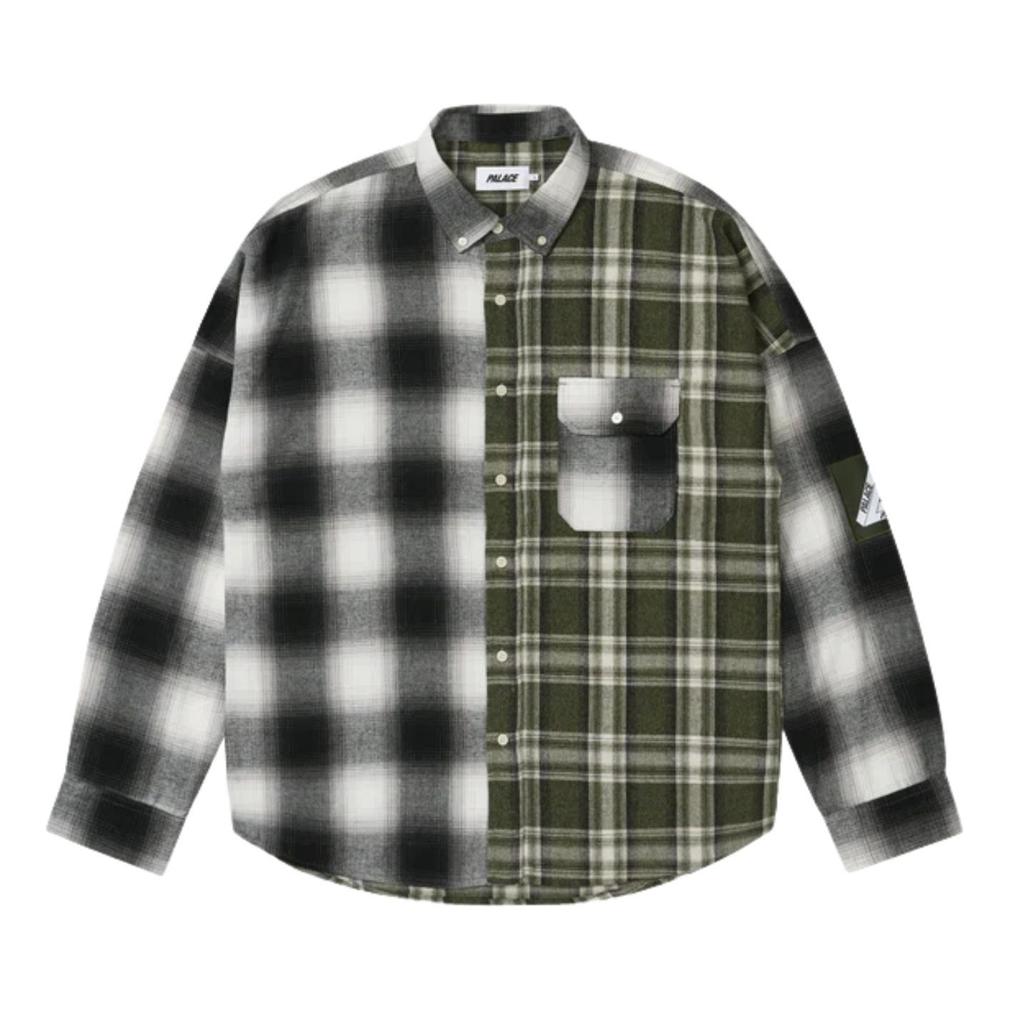 Palace SS26 Patchy Flannel Shirt 'Green' P30SHT007