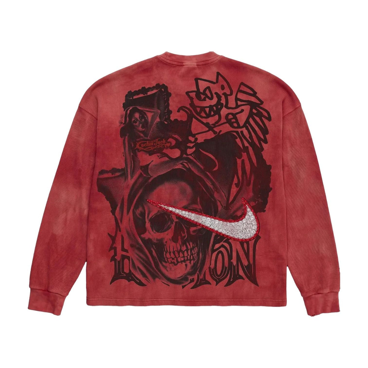 Cactus Jack by Travis Scott x Nike Tie Dye Thermal Rhinestone Long-Sleeve 'Red' 01945-1SS2604CJBTSX-RED-209