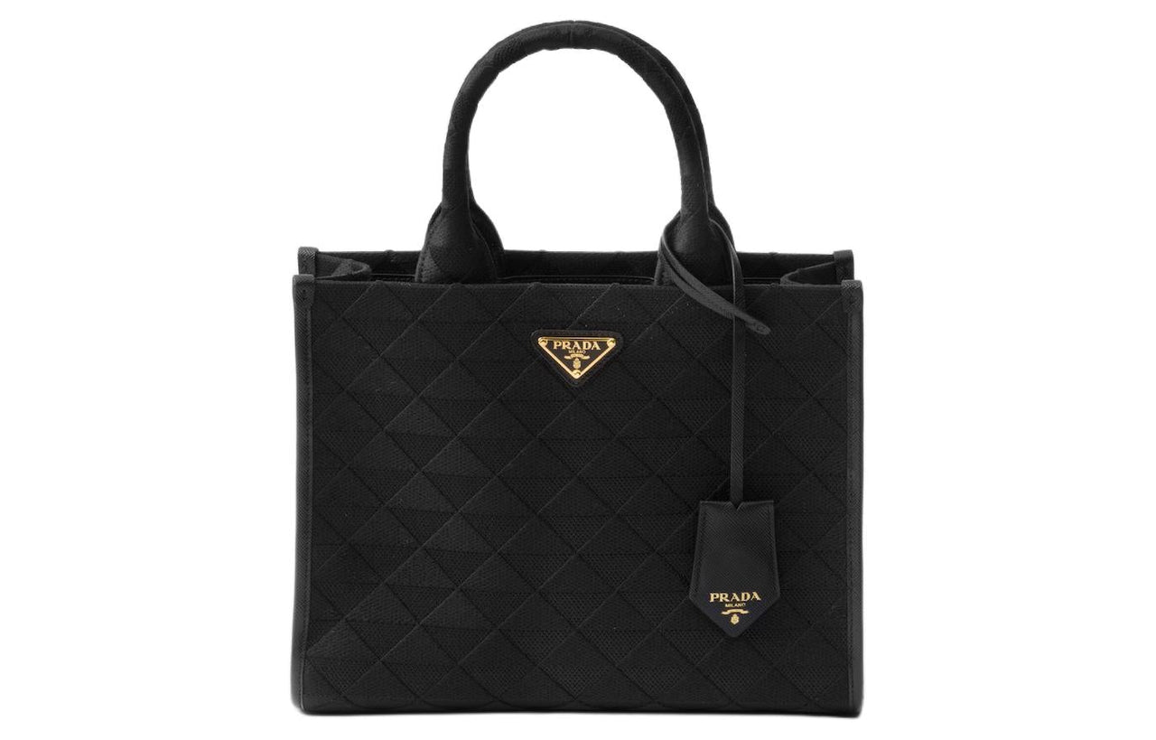 PRADA Fabric Shoulder Bag Crossbody Bag Handbag Medium Size Women's Black