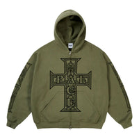 Palace Y So Cross Pigment Hoodie 'The Deep Green' P30CS227