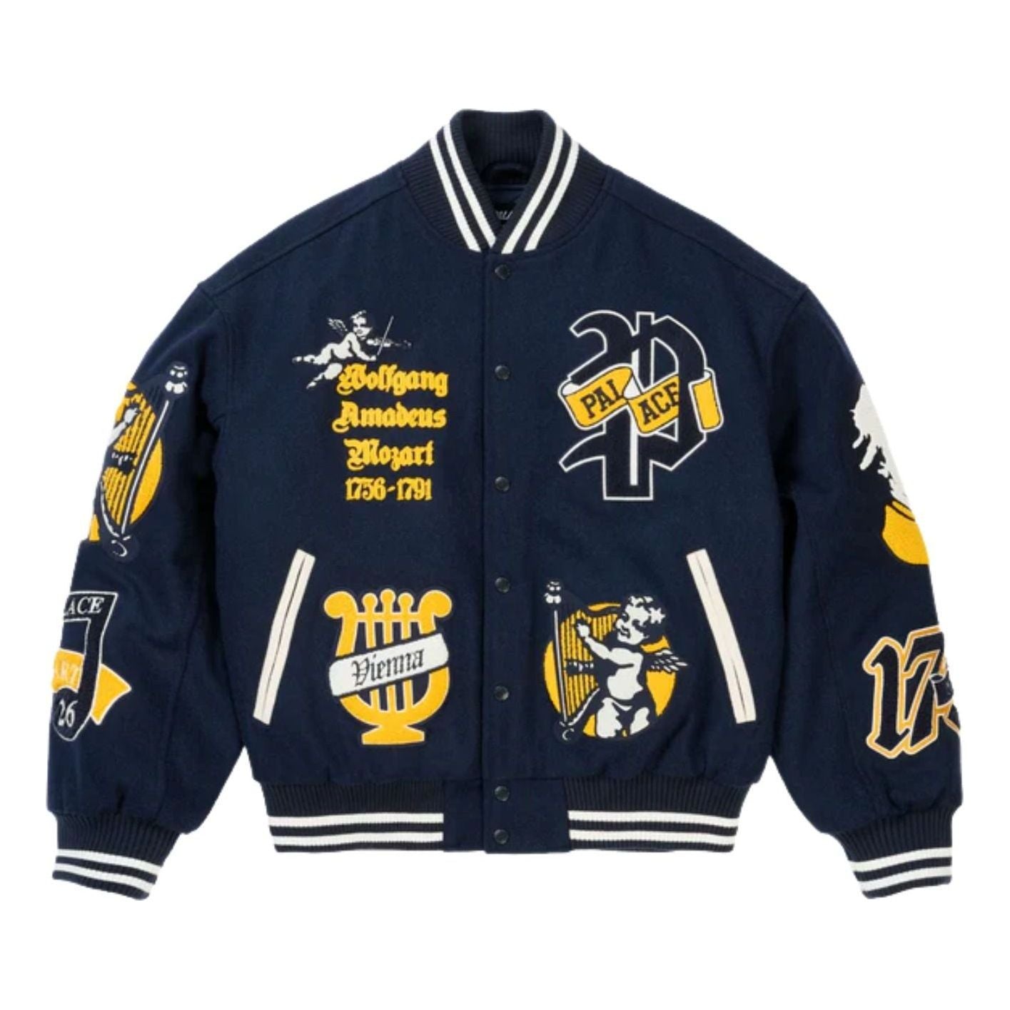 Palace Wolfgang Varsity Jacket 'Navy' P30JK173
