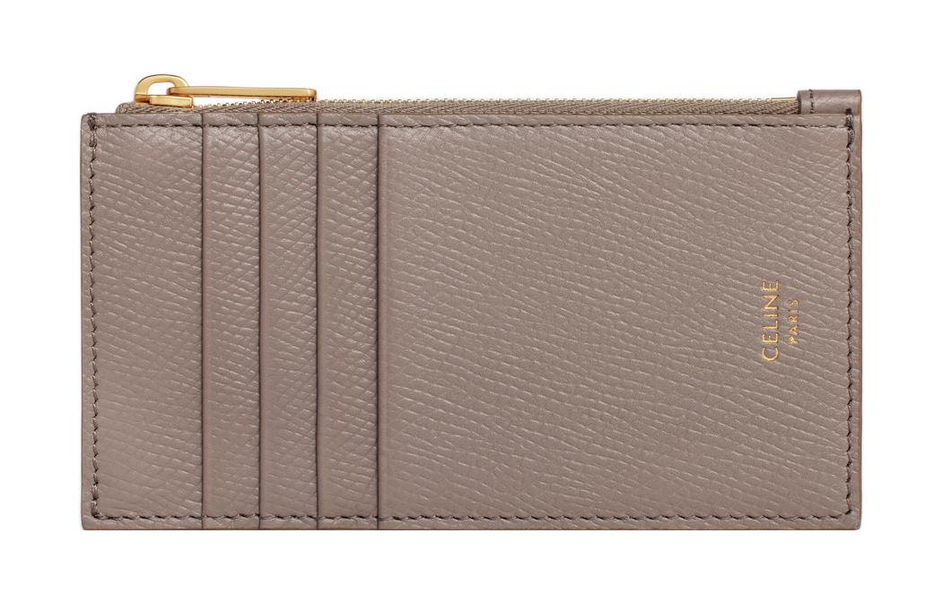 CELINE Calfskin Card Holder Card Holder Regular Women's Umber