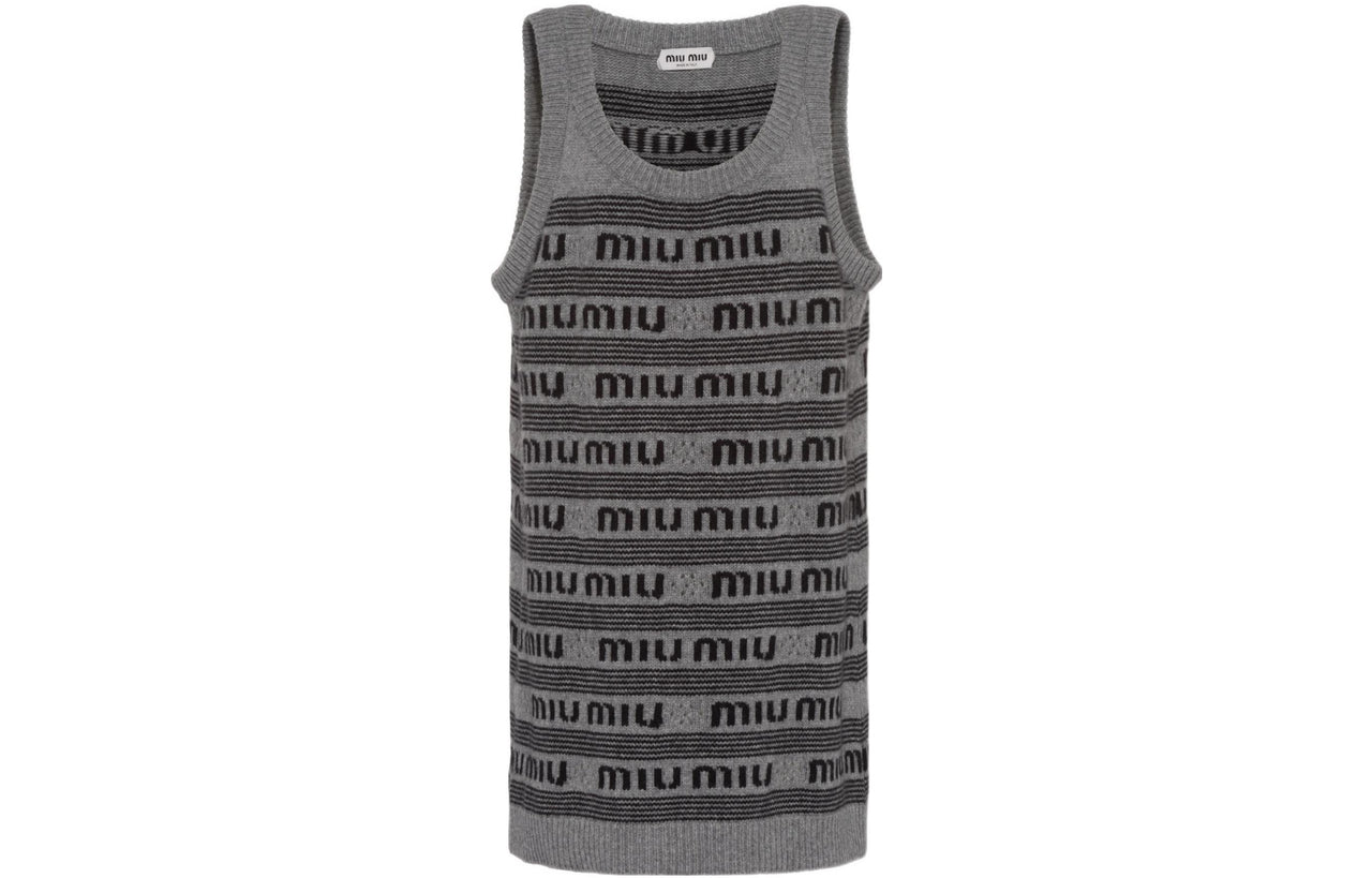 MIU MIU FW22 Sleeveless Dress Women's Gray