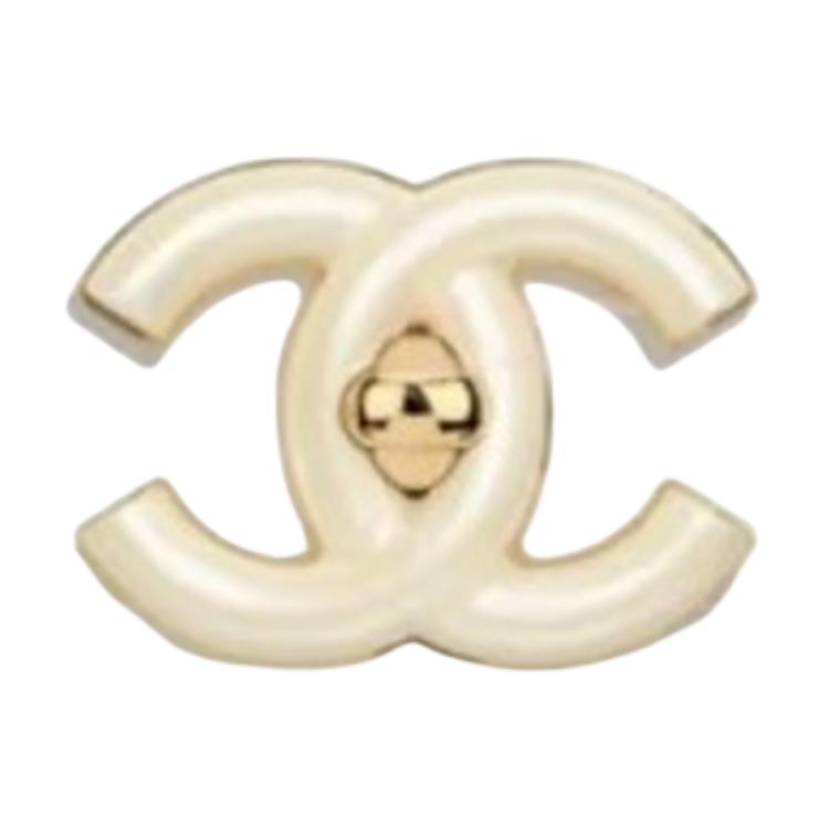 CHANEL Metal Brooches Women's White