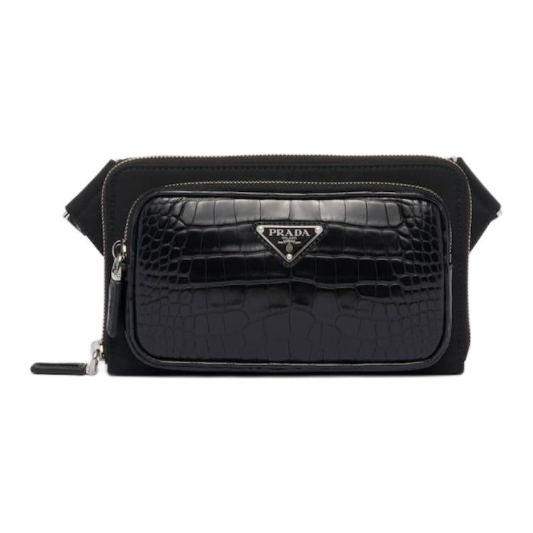 PRADA Polyamide Shoulder Bag Unisex Black