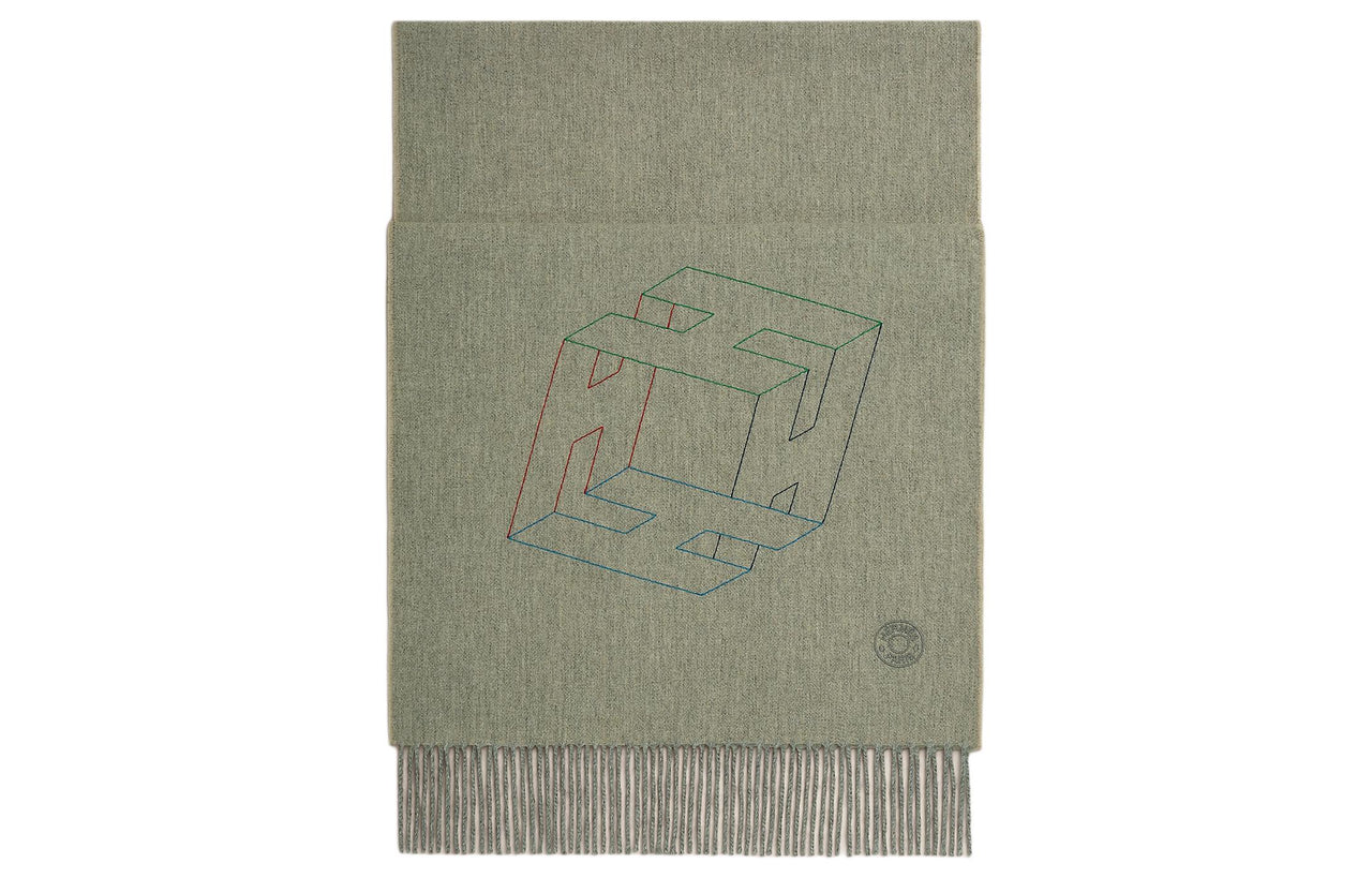 HERMES Knit Scarves Unisex Green