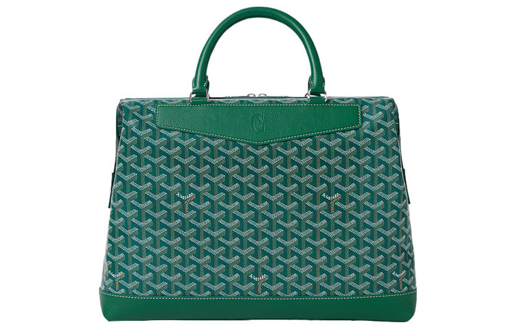 GOYARD Canvas With Leather Laptop Bags Briefcases Handbag Unisex Green