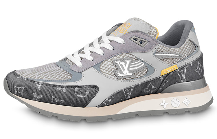 LOUIS VUITTON Run Away Low-Top Sports Casual Shoes Men's Gray Black