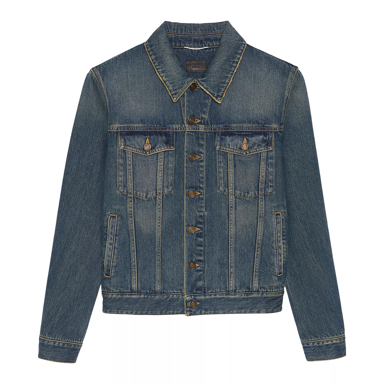 SAINT LAURENT Denim Jacket Men's Vintage Blue
