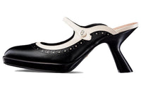 DIOR Chunky Heel High Heels 8cm Women's Black