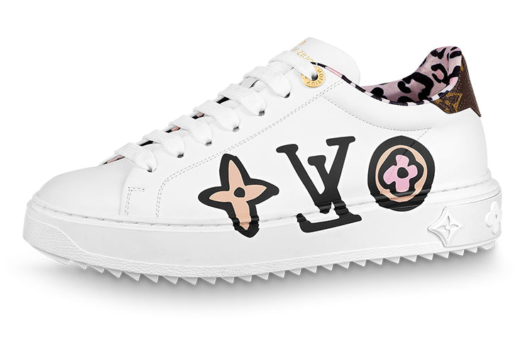 LOUIS VUITTON Time Out Sneakers 'White With Large Side Logo' Women's