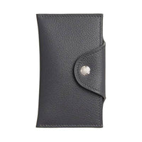 HERMES Evercolor Leather Card Holder Women's 85 Ardoise Slate Gray