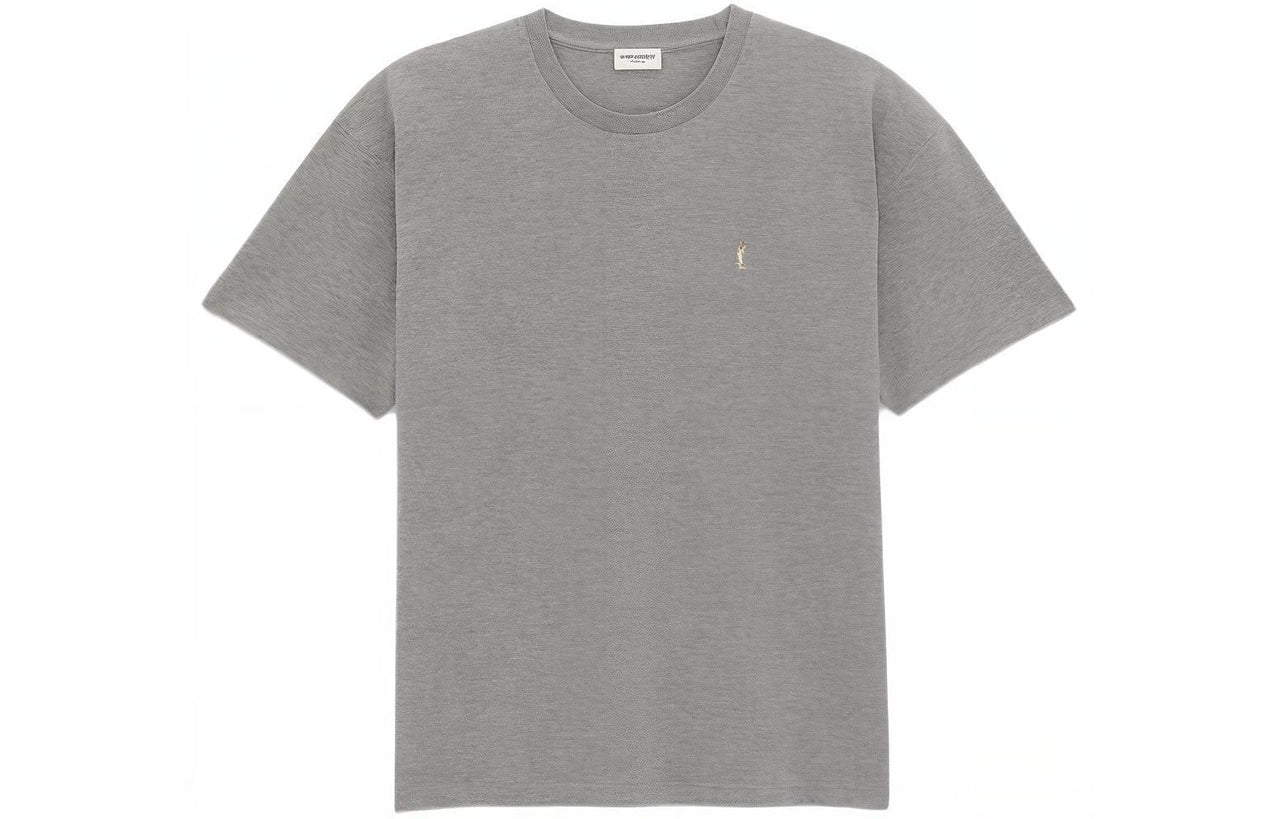 SAINT LAURENT Cassandre Crewneck T Shirt