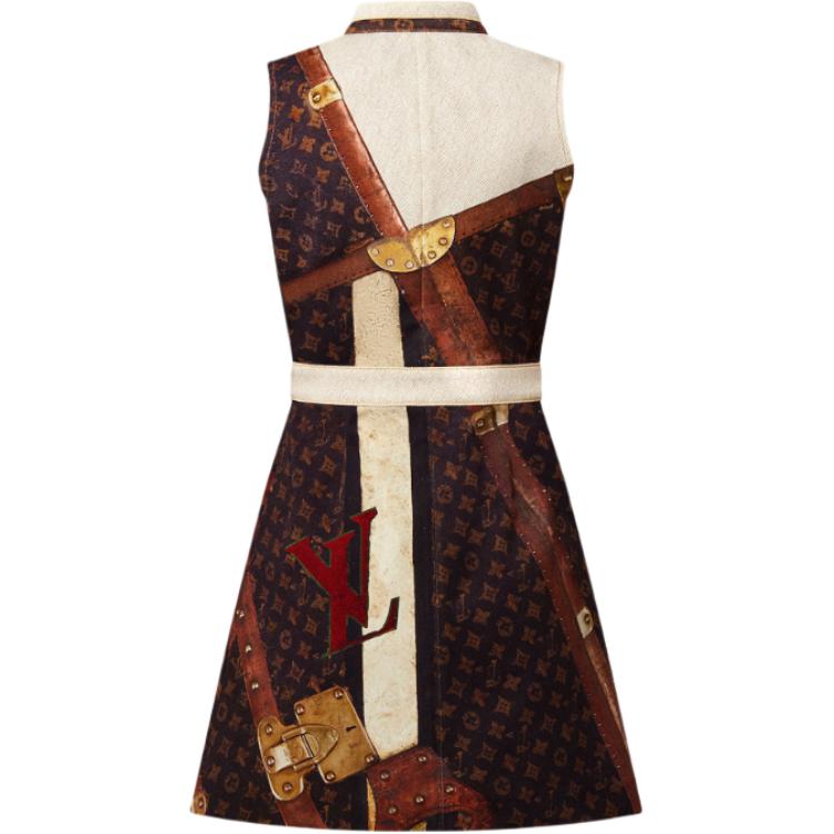 LOUIS VUITTON Denim Lv Trunk Dress