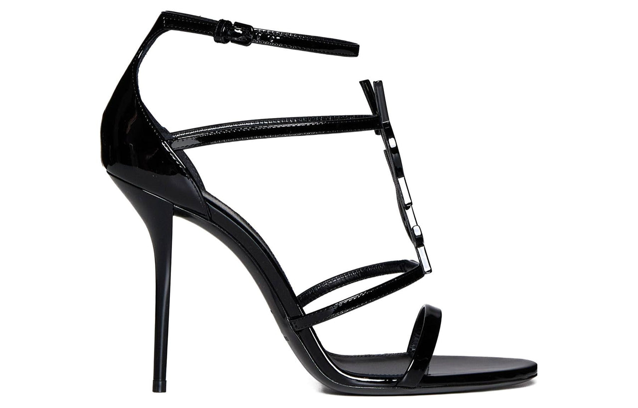 SAINT LAURENT One-Strap Sandals 10cm Women's Black