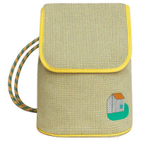 HERMES Canvas Backpack Women's Lemon & Green