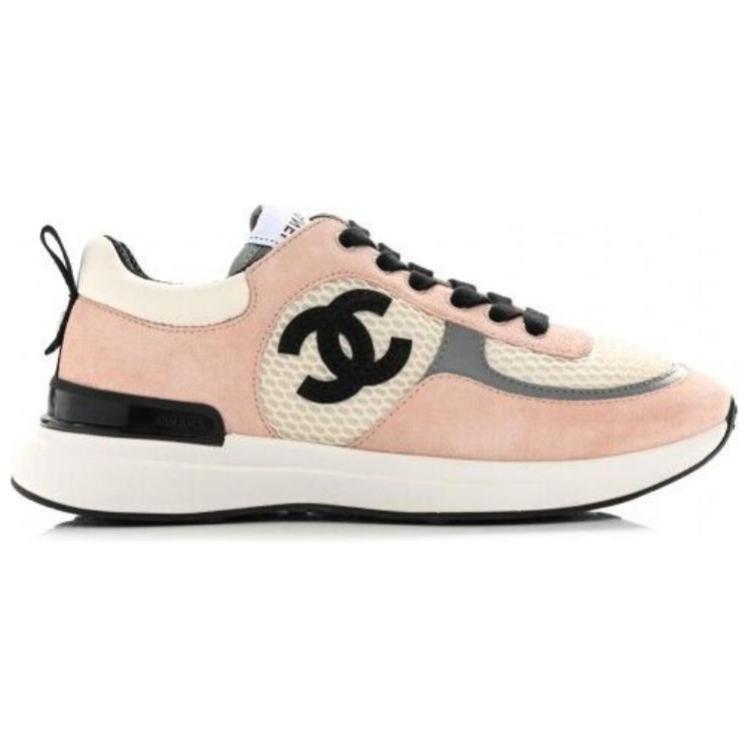 CHANEL 22P Collection Low Top Sports Casual Shoes Women's Pink Black White