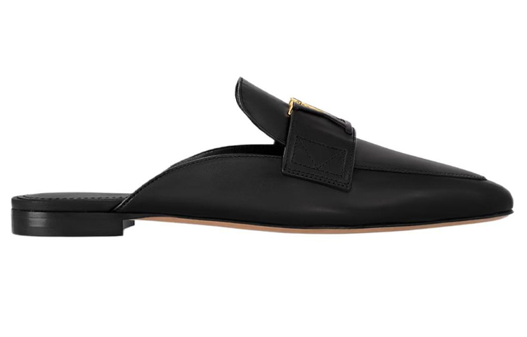 LOUIS VUITTON Capri Quiet Wrap-toe Slippers Women's Black