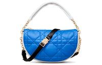 DIOR Vibe Sheepskin Shoulder Bag, Crossbody Bag, Handbag Small Size Women's Fluorescent Blue