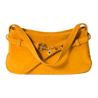 MIU MIU Aventure Calfskin Handbag, Shoulder Bag Medium Size Women's Ginger Yellow