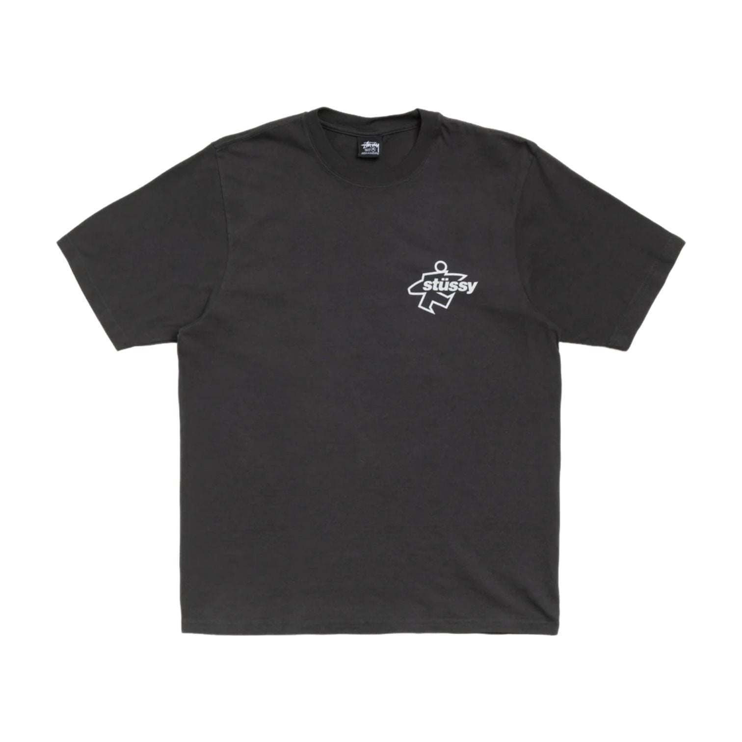Stussy Surf Size T-Shirt Pigment Dyed 'Faded Black' 1905180-FADE