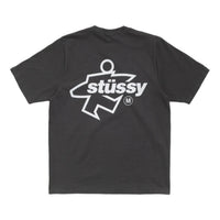 Stussy Surf Size T-Shirt Pigment Dyed 'Faded Black' 1905180-FADE