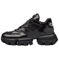 PRADA Slip Resistant, Abrasion Resistant, Breathable Mid Top Sports Casual Shoes Women's Black