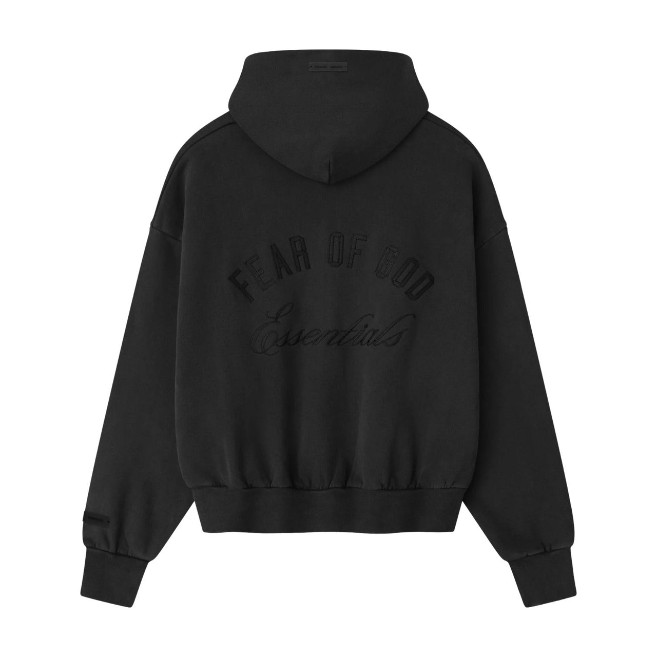 Fear of God Essentials Embroidered Classic Full Zip Hoodie 'Vintage Black' 192HO254782F