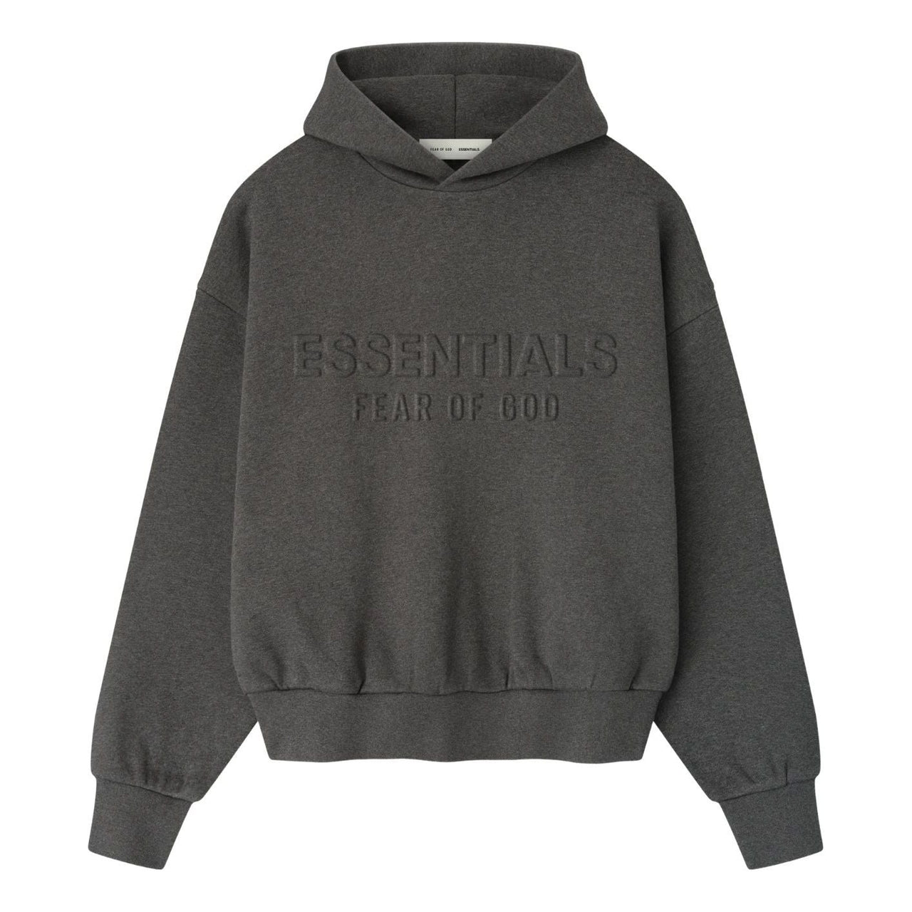 Fear of God Essentials Embossed Essentials Classic Hoodie 'Charcoal Heather' 192HO256211F