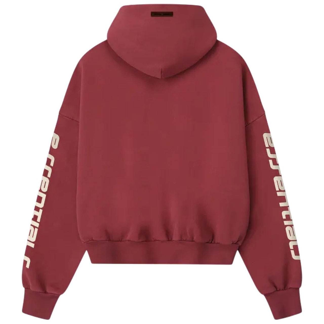 Fear of God Essentials Cropped Relaxed Hoodie 'Crimson' 192HO256901F