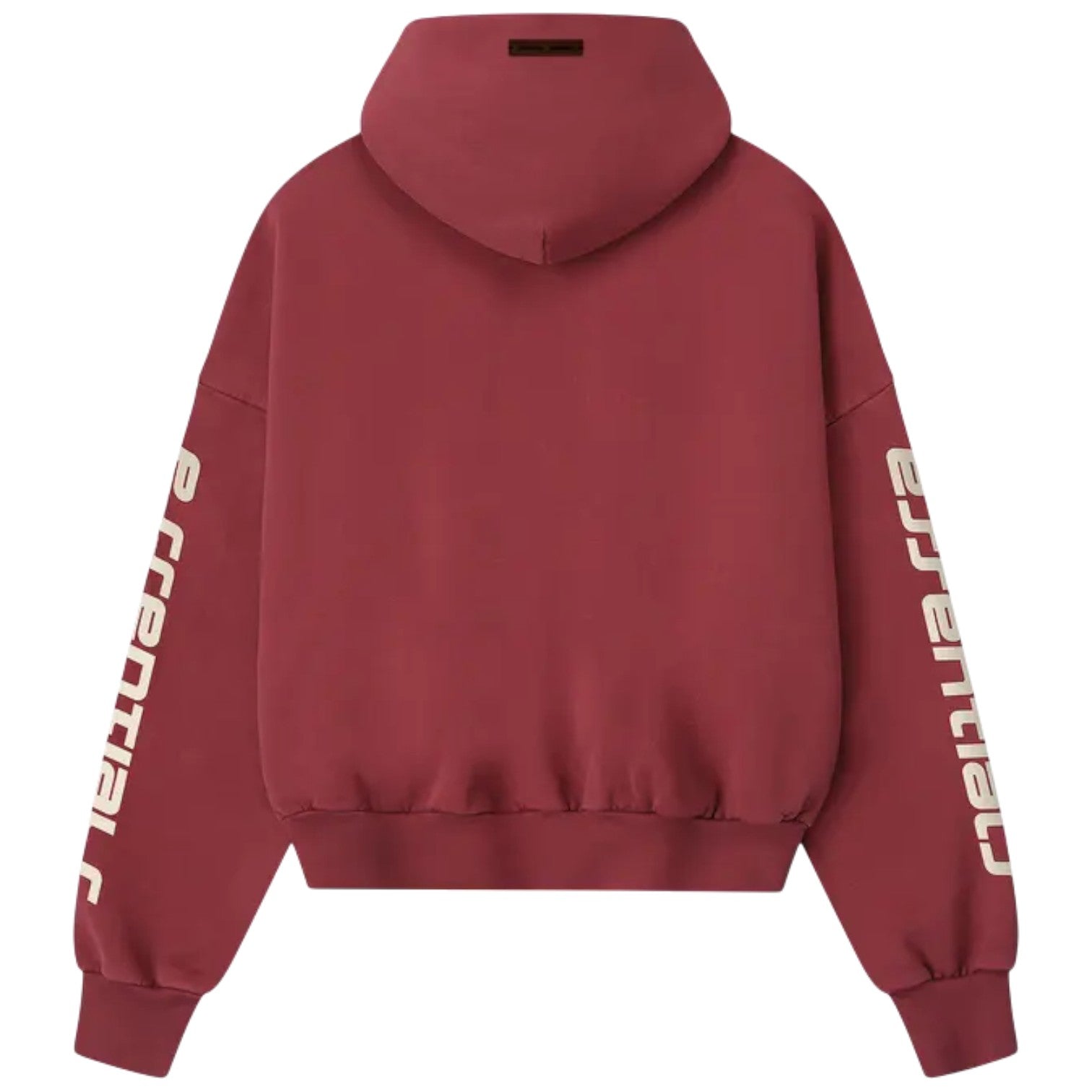 Fear of God Essentials Cropped Relaxed Hoodie 'Crimson' 192HO256901F