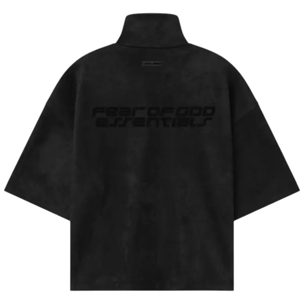 Fear of God Essentials Suede Fleece High Neck 3/4 Sleeve Jacket 'Vintage Black' 192HO256951F