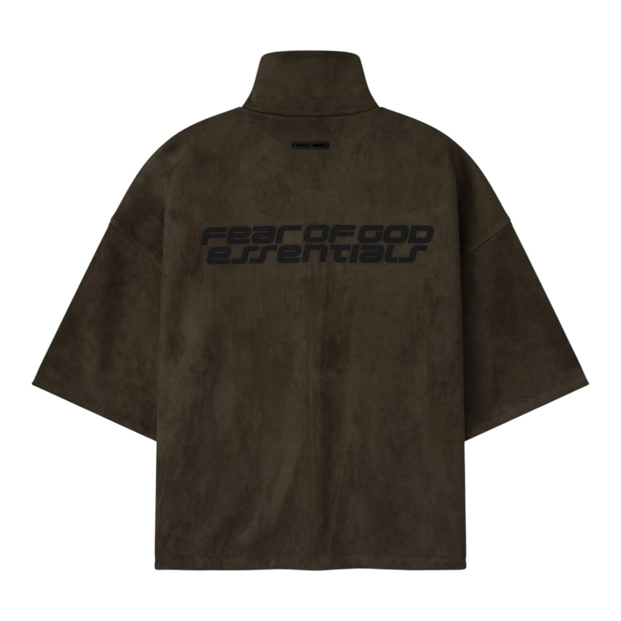 Fear of God Essentials Suede Fleece High Neck 3/4 Sleeve Jacket 'Brown' 192HO256952F