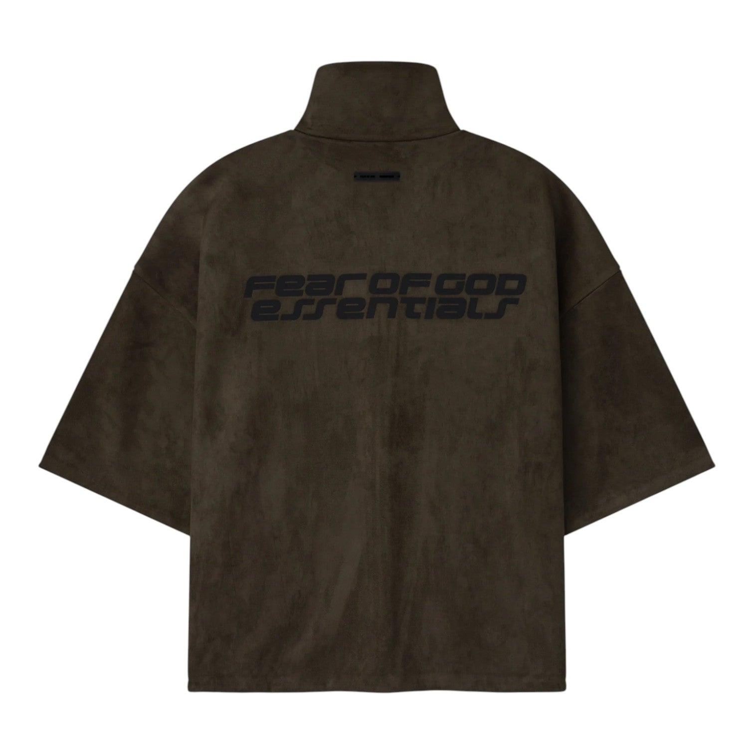 Fear of God Essentials Suede Fleece High Neck 3/4 Sleeve Jacket 'Brown' 192HO256952F